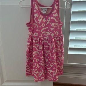 Hanna Andersson Pink Dress with White Floral Pattern